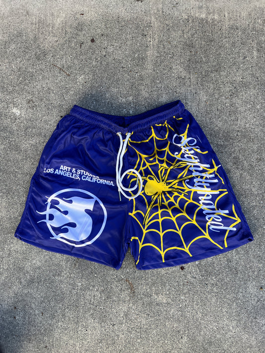 Blue Web Shorts